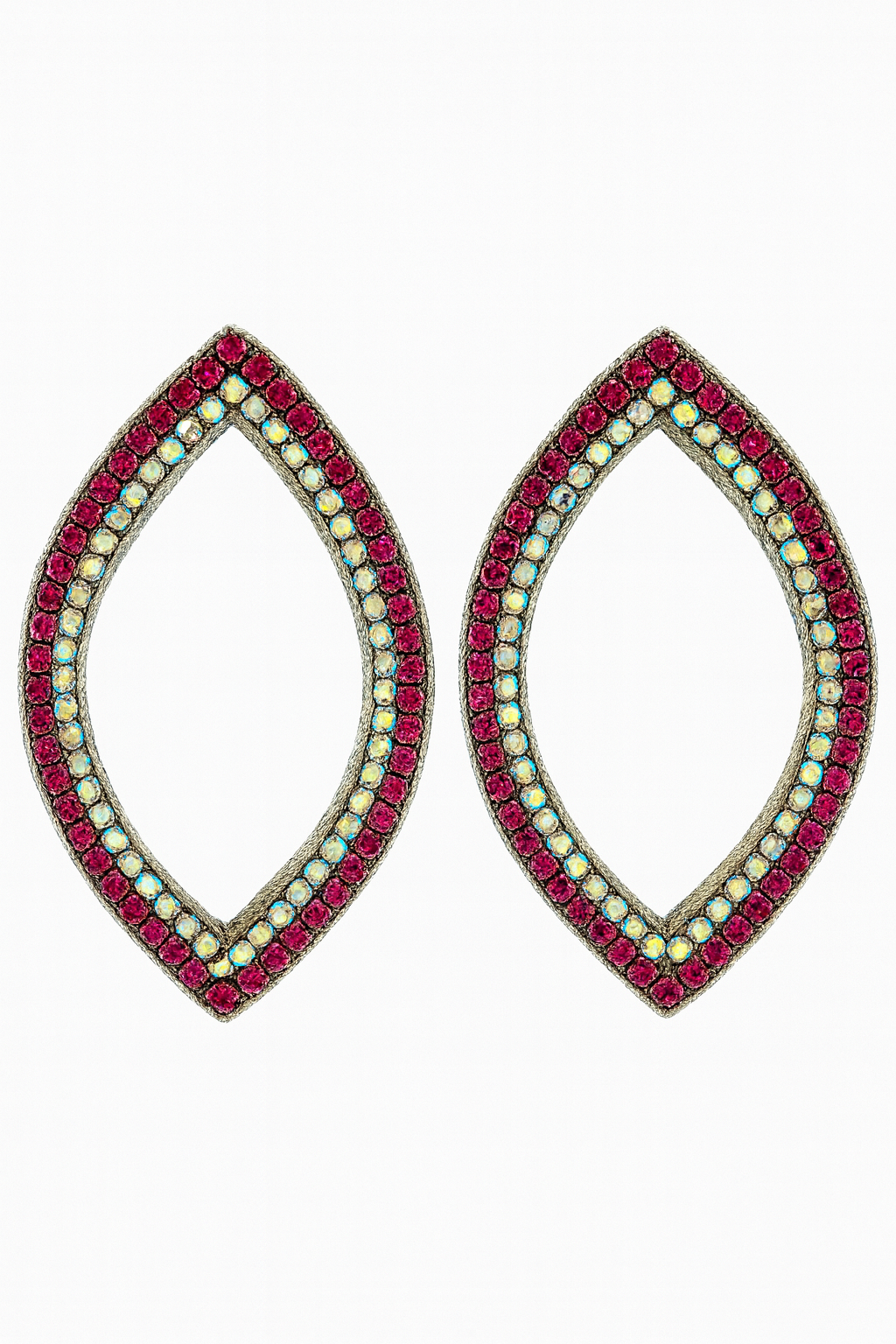 Eve Earrings - Fuchsia/Gold
