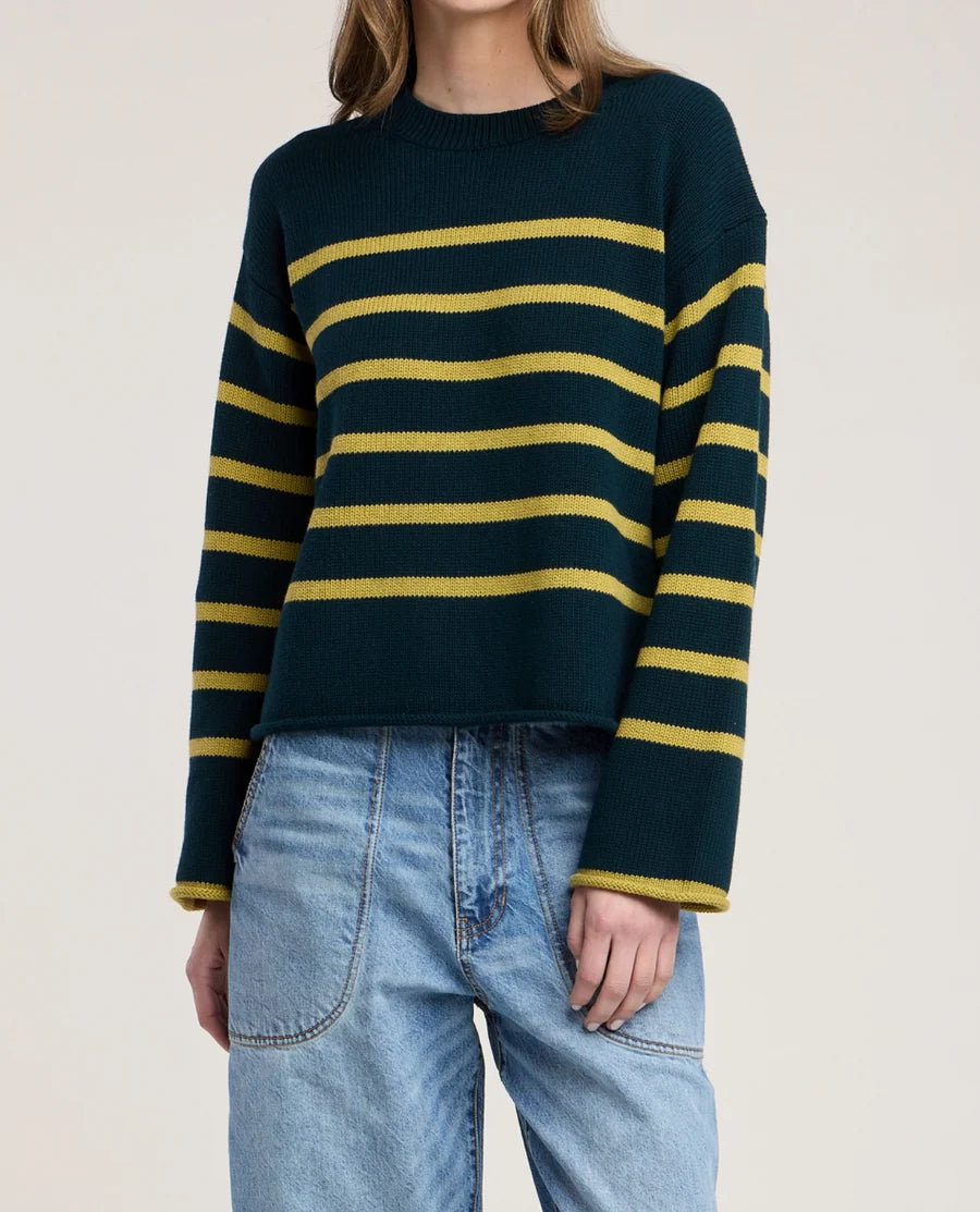 Velucia Juniper Stripe Cotton Sweater