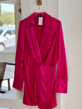 Load image into Gallery viewer, Di2395 Twist Silk Dress - Hot Pink
