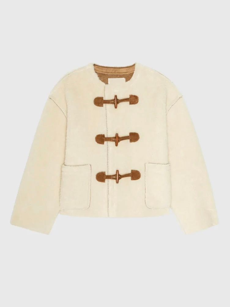 Tg9048 The Woodside Toggle Coat - Cream