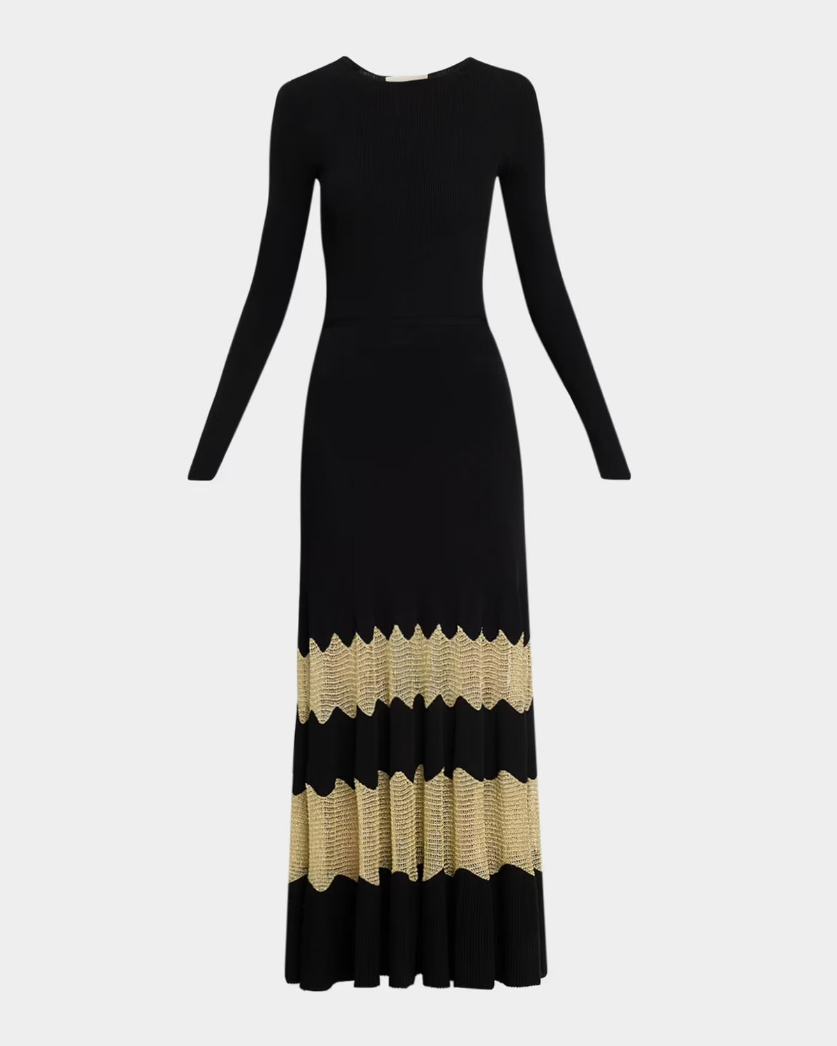 Ul0719 Mesh Panel Knit Dress