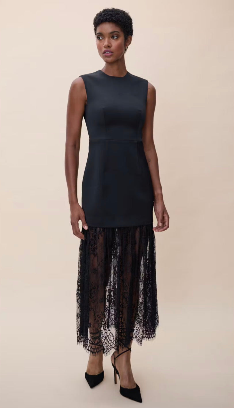 Ka51101 Black Lace Maxi Dress