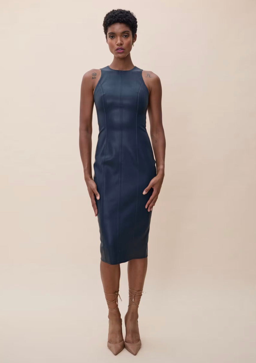Ka51109 Midnight Blue Midi Dress
