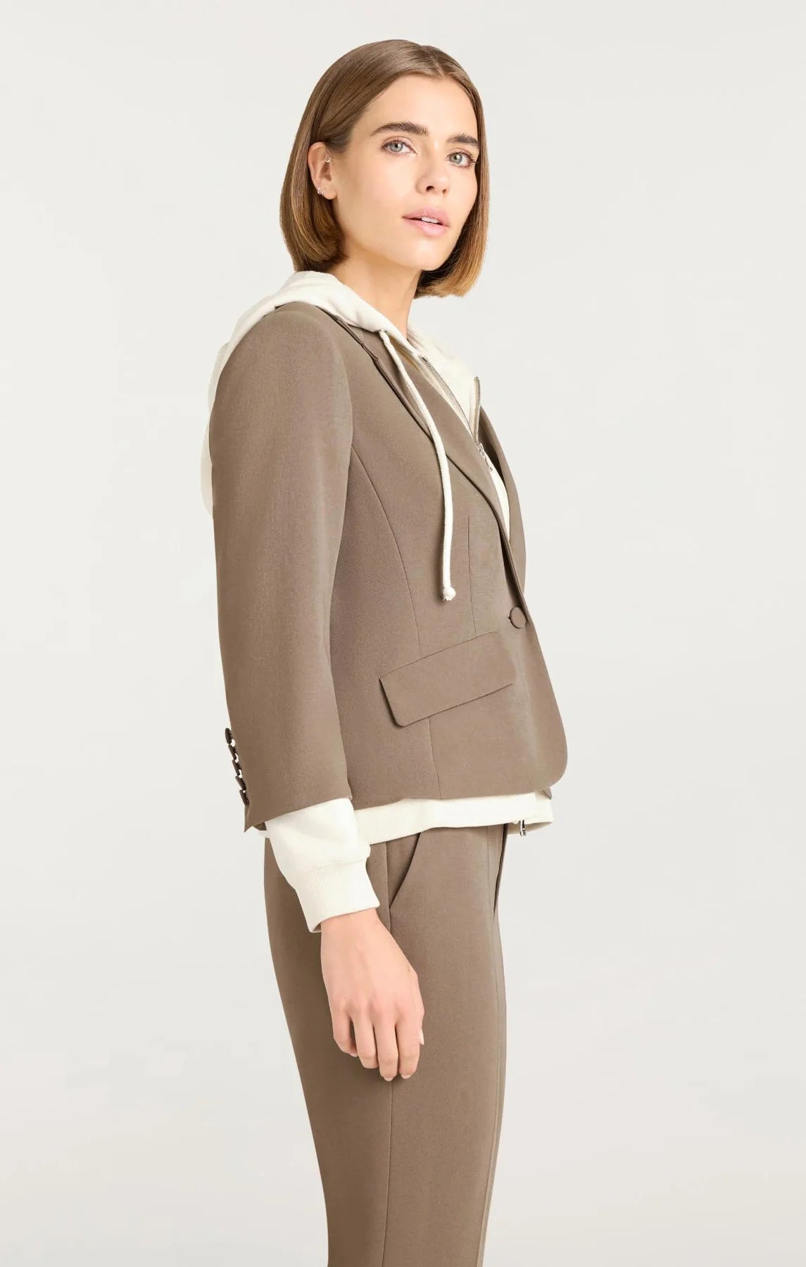 Ci881319 Layered Blazer Jacket