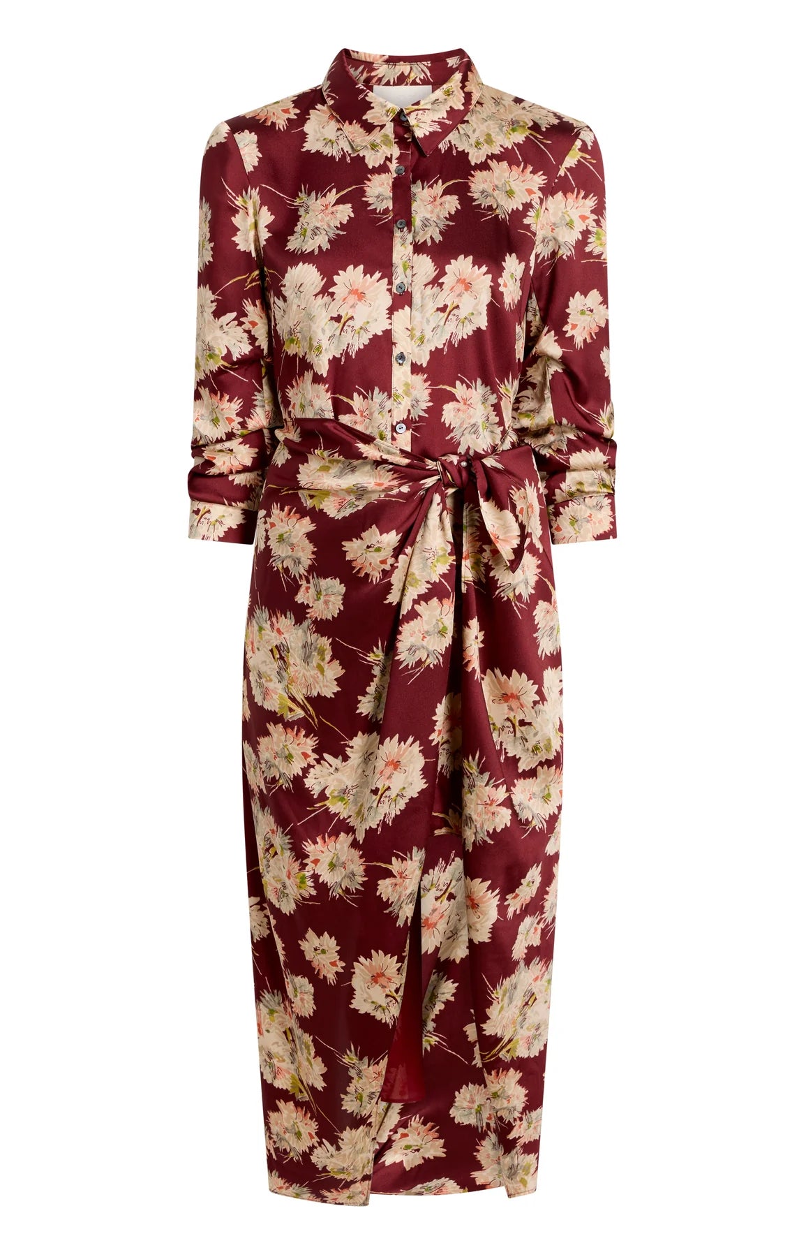 Ci0467 Bouquet Wrap Midi Dress