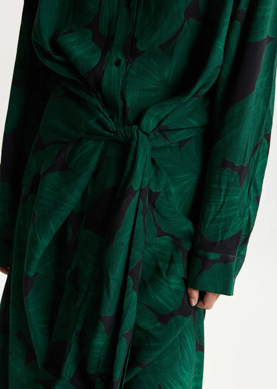 Eskamila Tropical Tied Waist Dress
