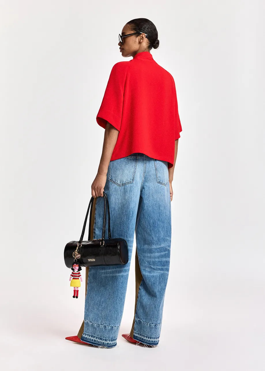 Eskassie Red Neck Tie Top