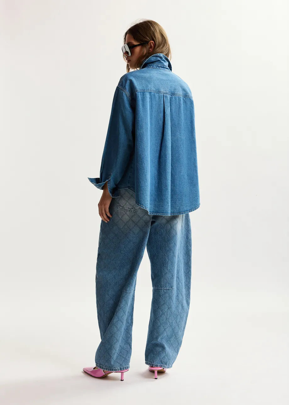 Eskonn Embellished Denim Shirt