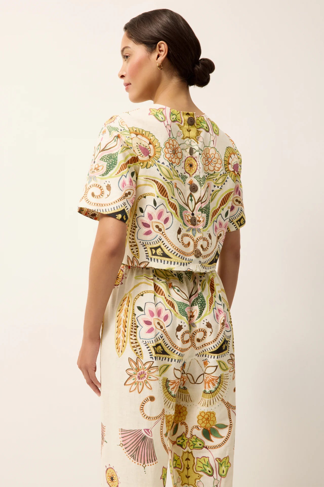 Ma208 Floral Print Crop Top