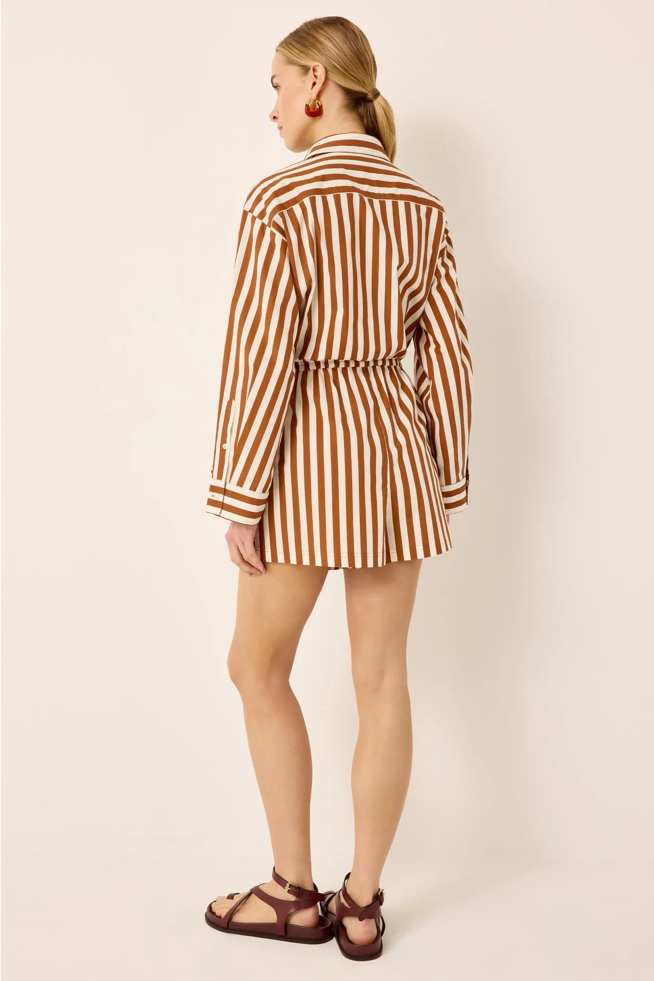 Ma2d25 Rust Striped Romper