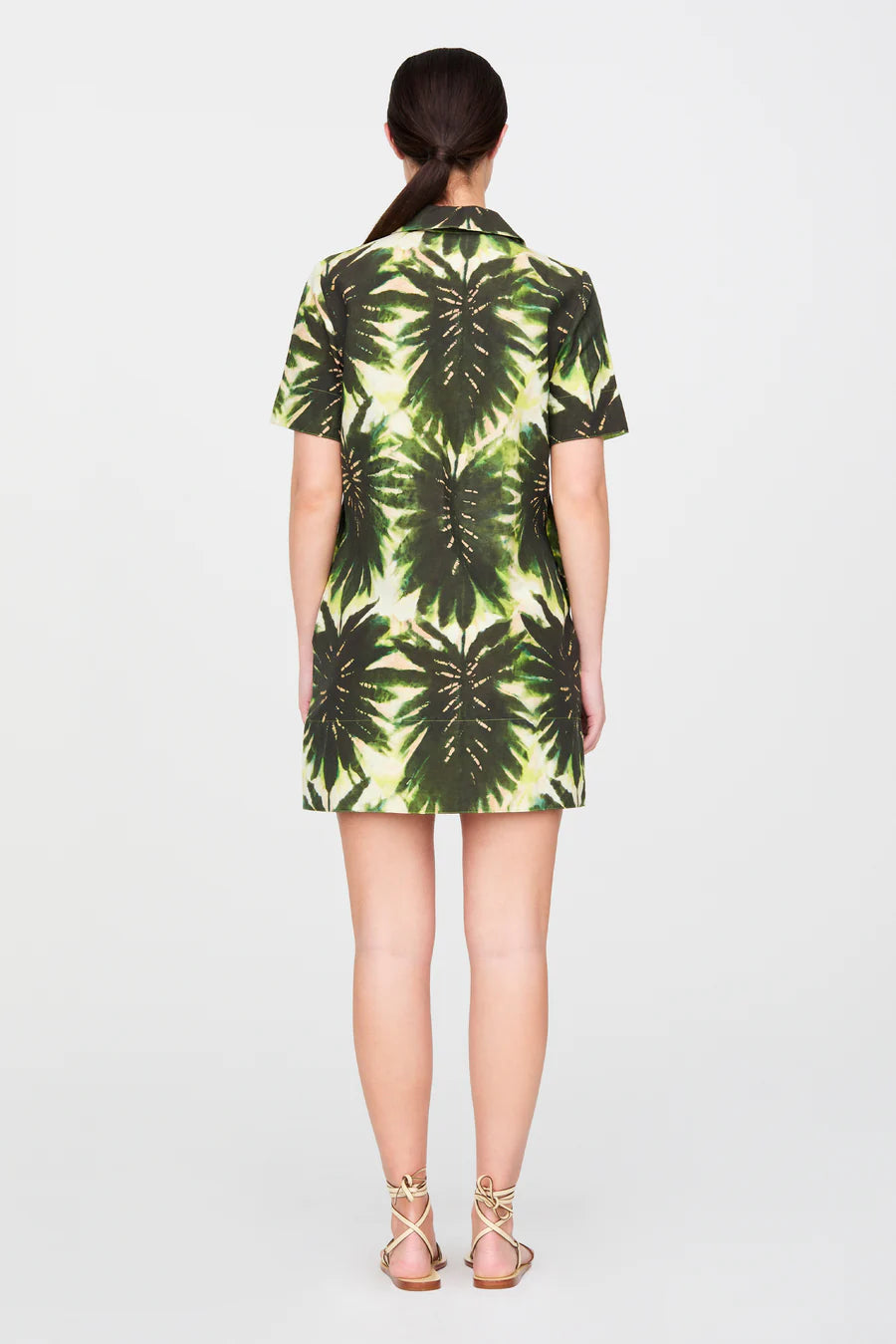 Ma2d15 Green Palm Shift Dress