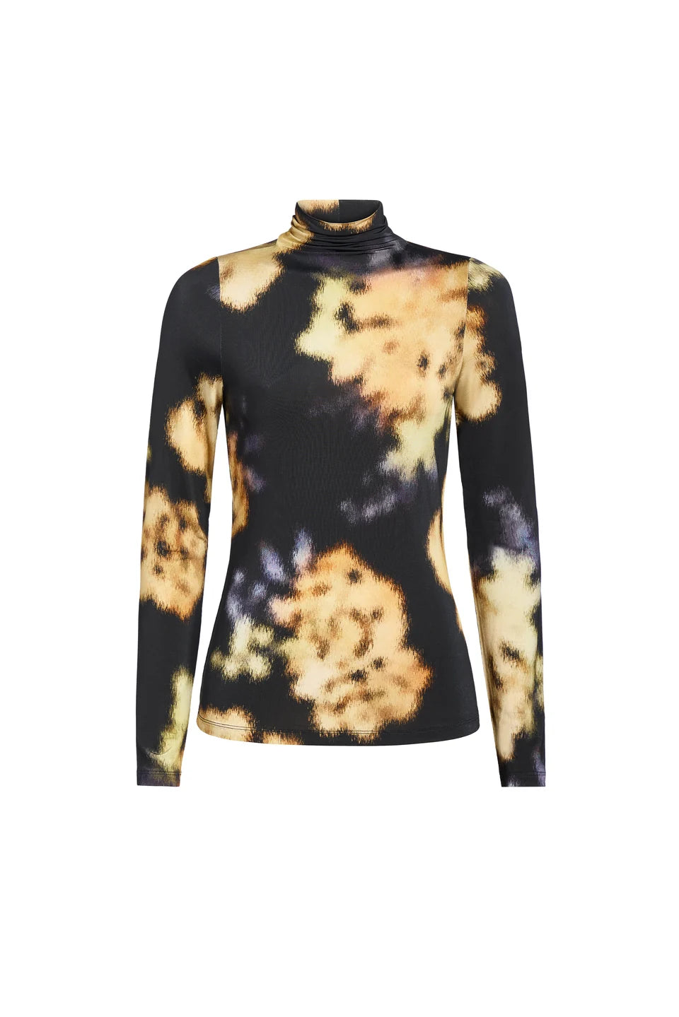 Ma1e9 Lush Printed Turtleneck Top