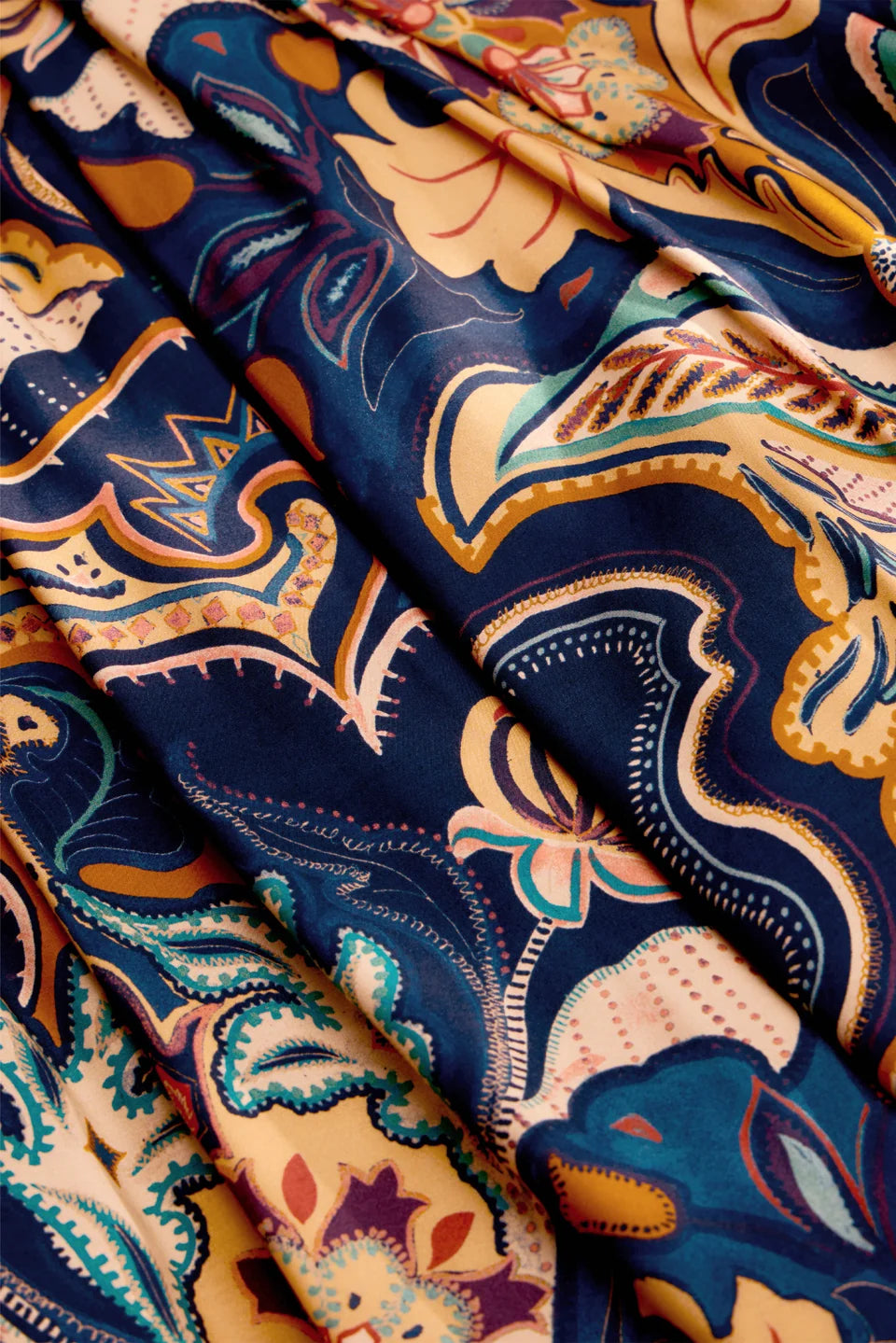 Ma143b Paisley Print Puff Sleeve Top