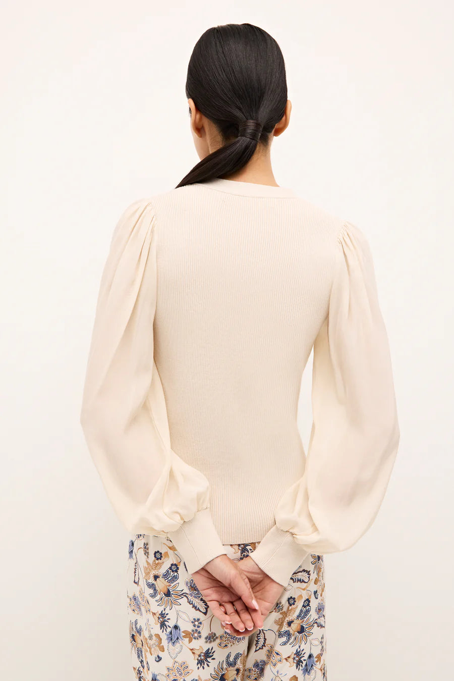 Ma559t Cream Cardi Top