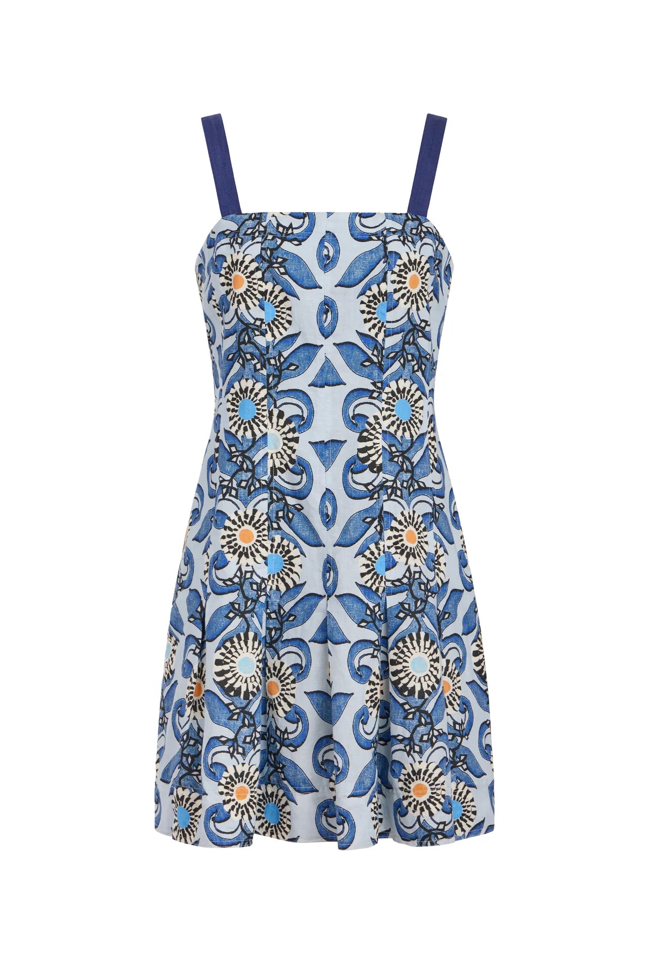 Ma236a Groovy Floral Shift Dress