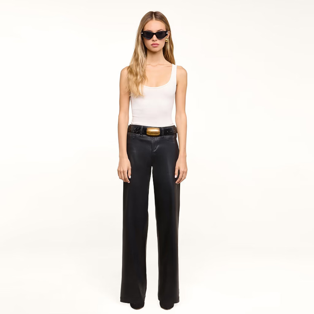 La2859 Black High Rise Wide Leg Jean