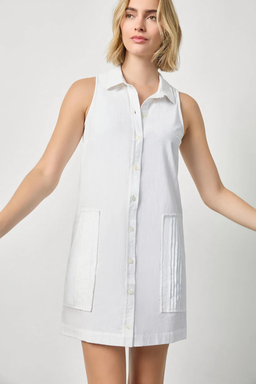Lipa3360 White Sleeveless Dress