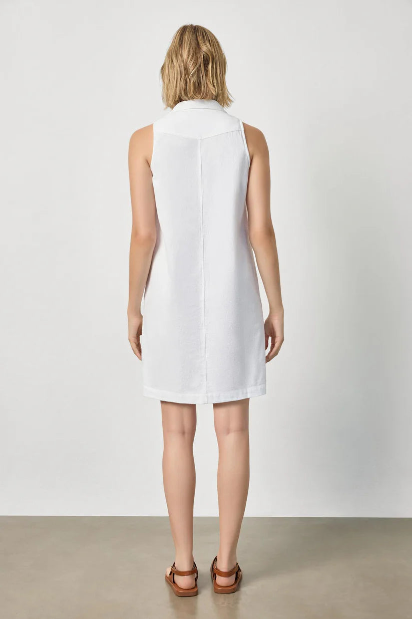 Lipa3360 White Sleeveless Dress