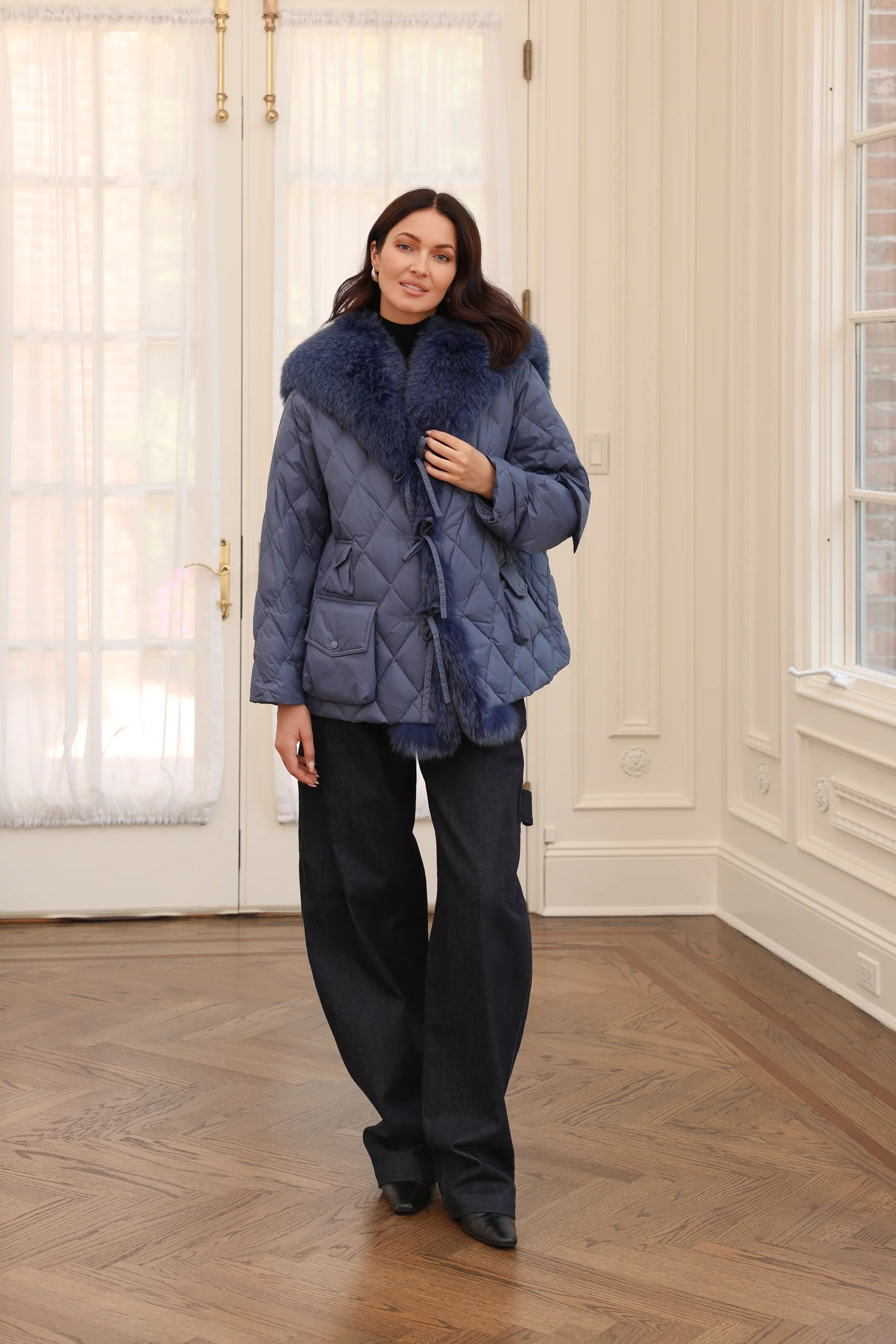 Dips7060 Fur Sailor Jacket - Navy
