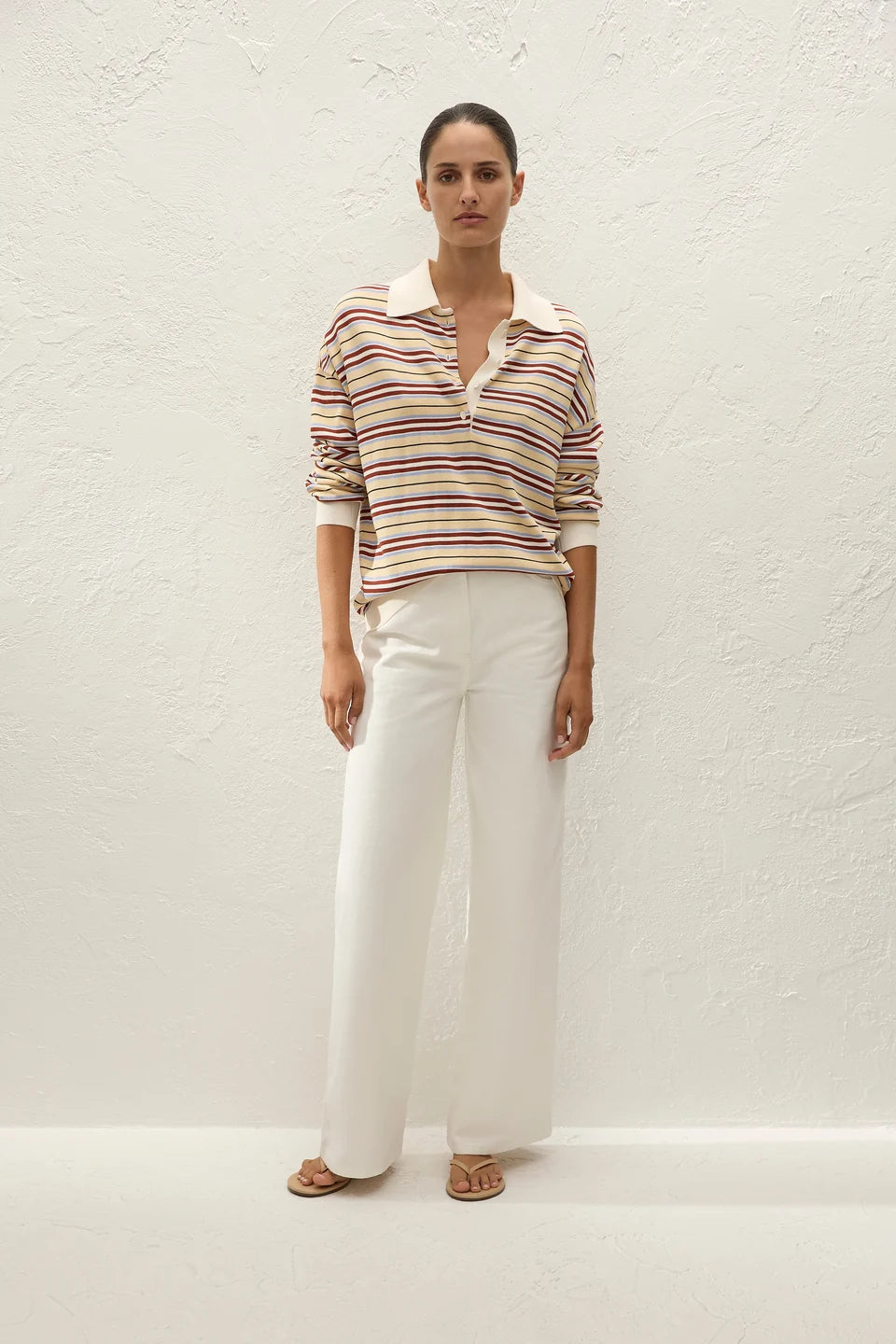 Fa380 Stripe Polo Tee