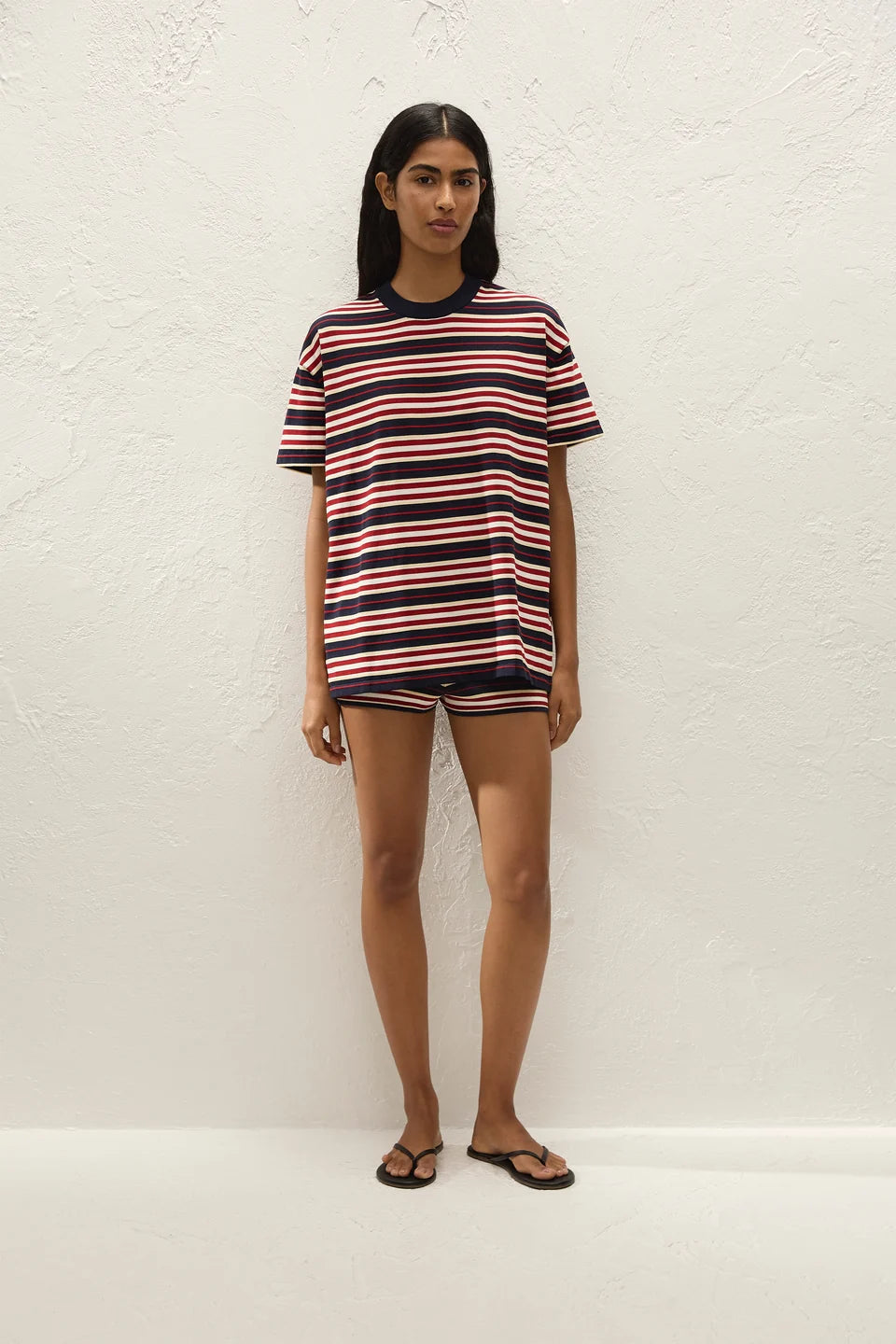 Fa399 Stripe Oversized Tee