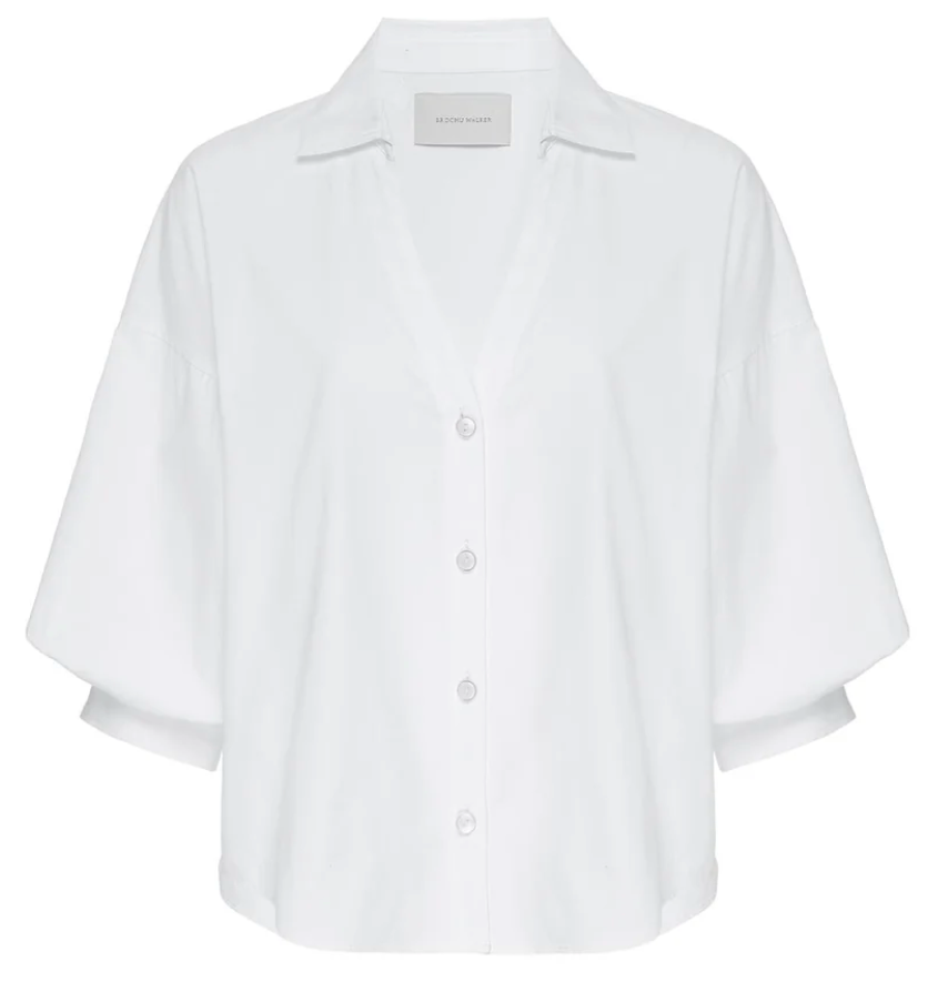 Brjcp4219 White Poplin Top