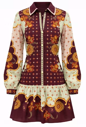 Ans24 Rustic Bloom Mini Dress