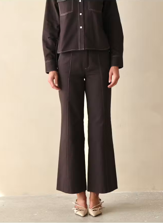 Hec005 Chocolate Flare Trouser