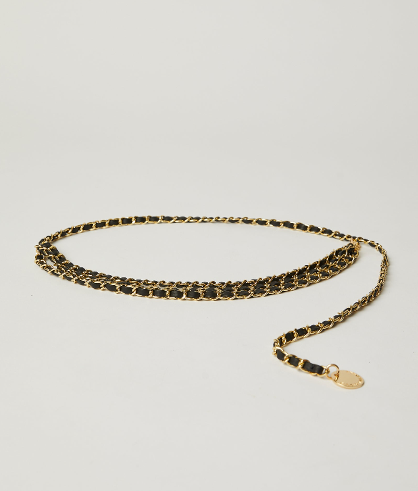 Bebw383 Gissel Mini Chain Belt - Black
