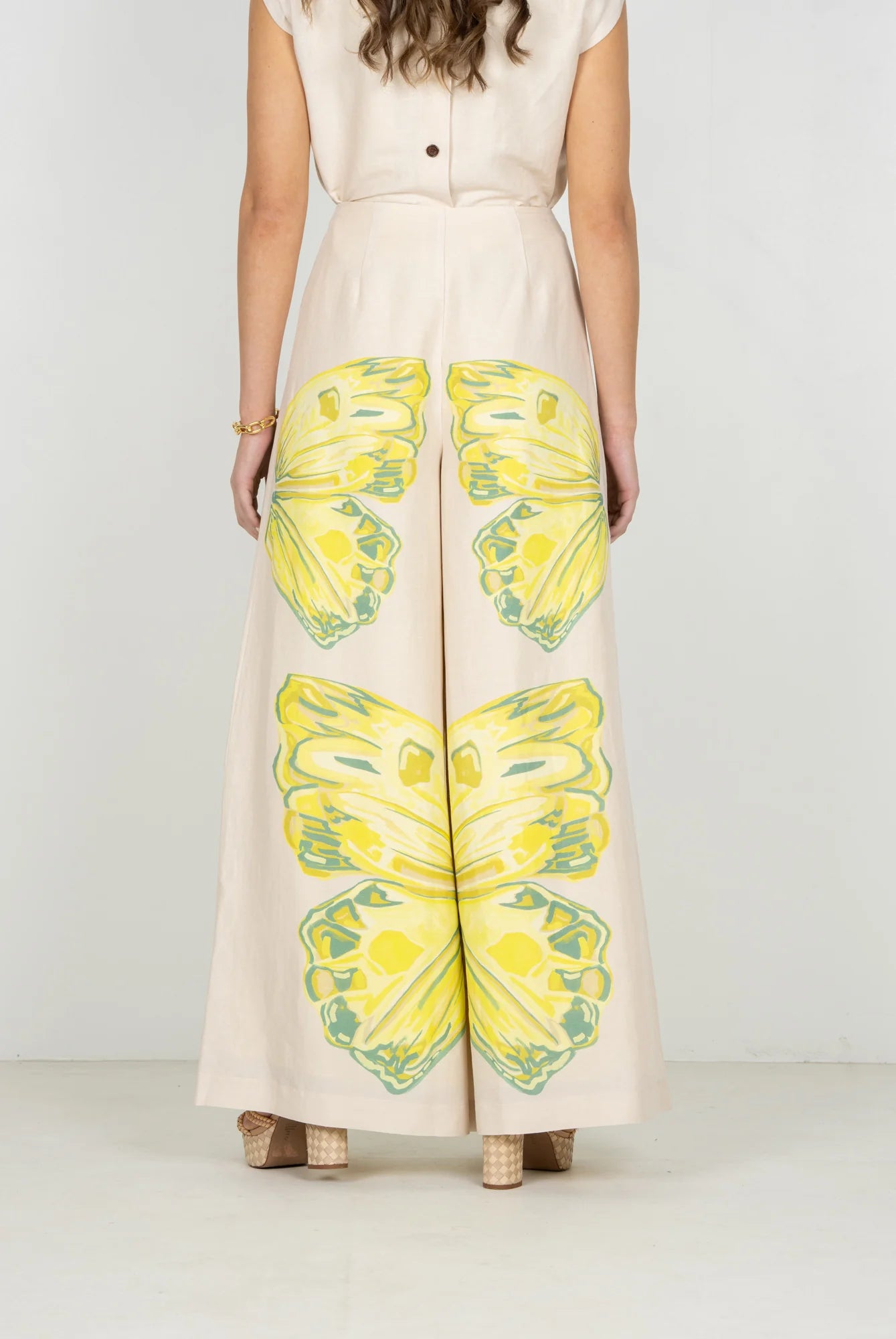 Em732 Yellow Butterfly Pants