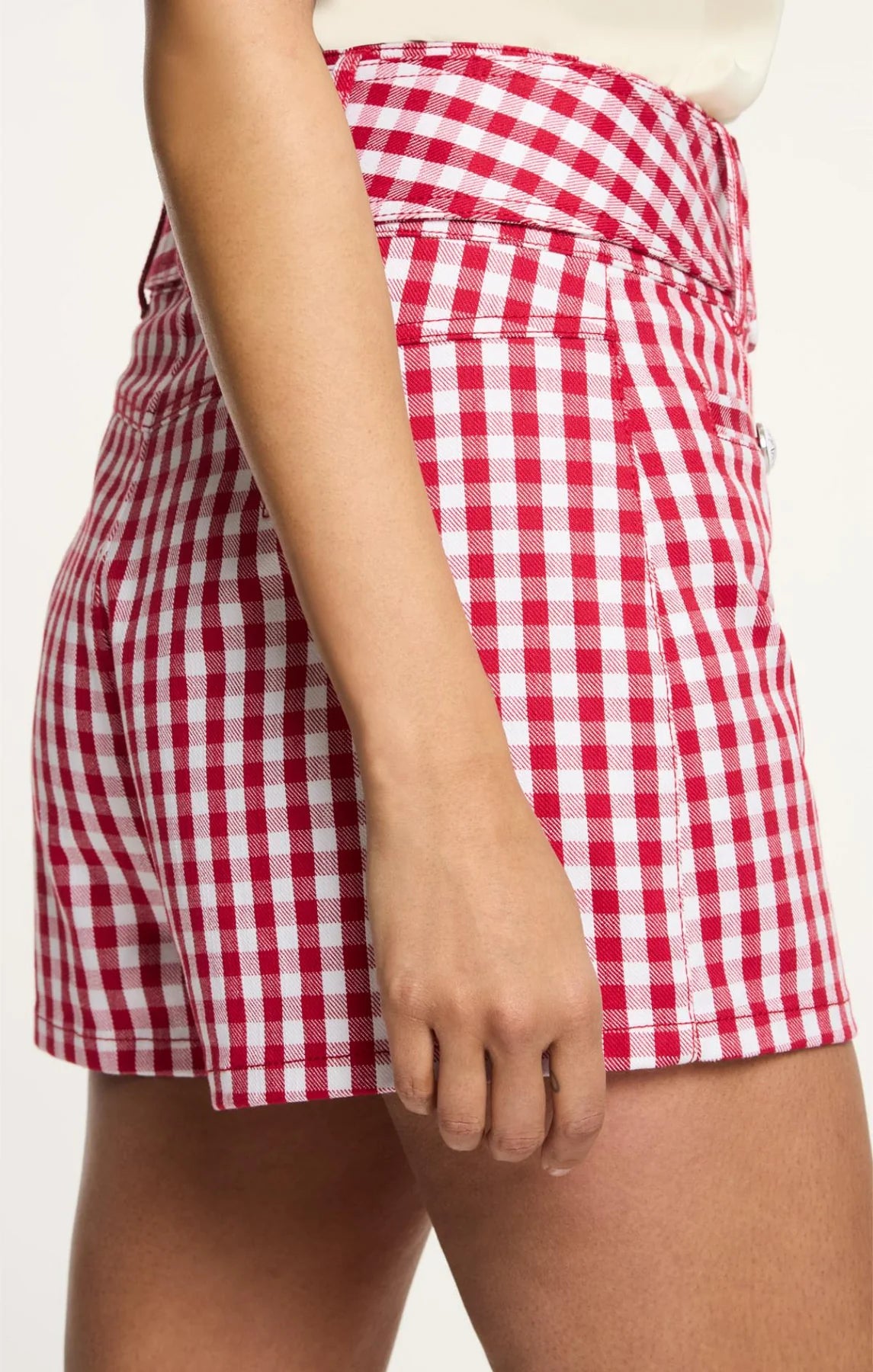 Ci109611 Red Gingham Shorts