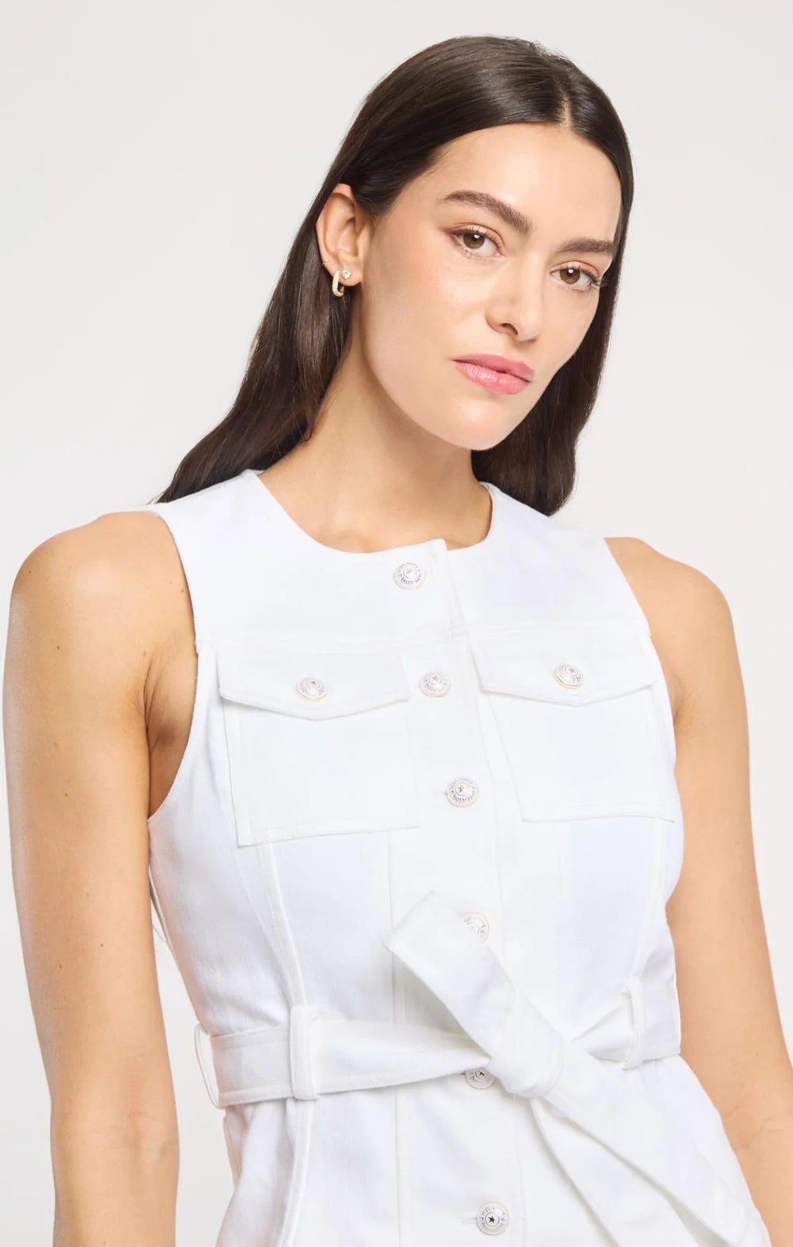 Ci476581 White Denim Vest