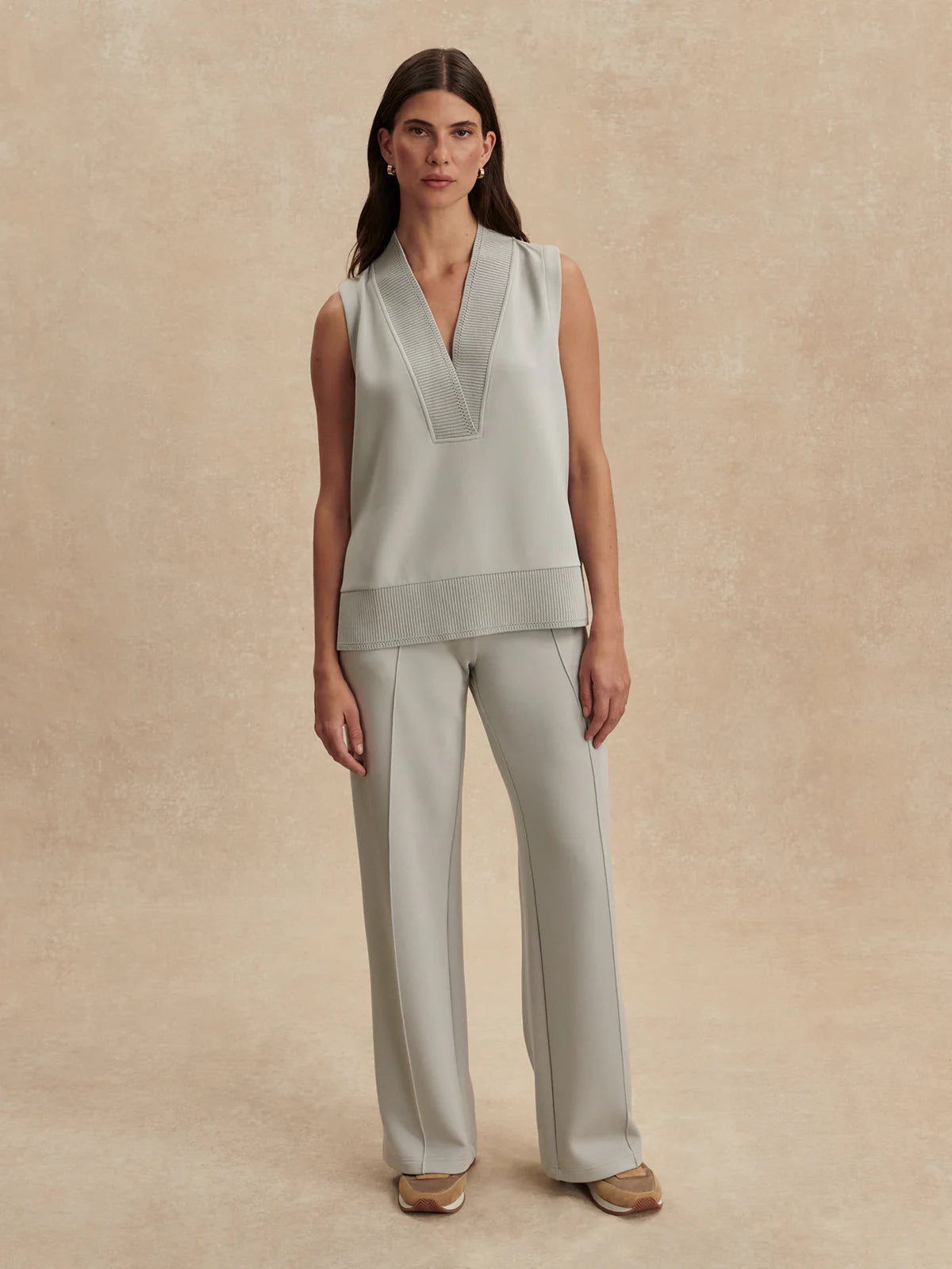 Var03163 SET - Clay Wide Leg Pant Set