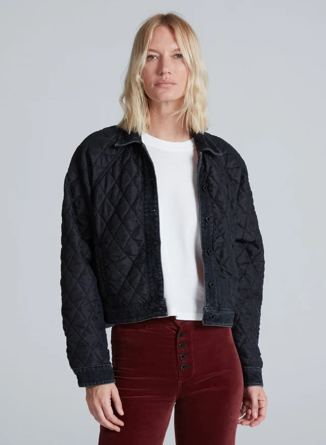 Ask370 Black Quilted Jacket