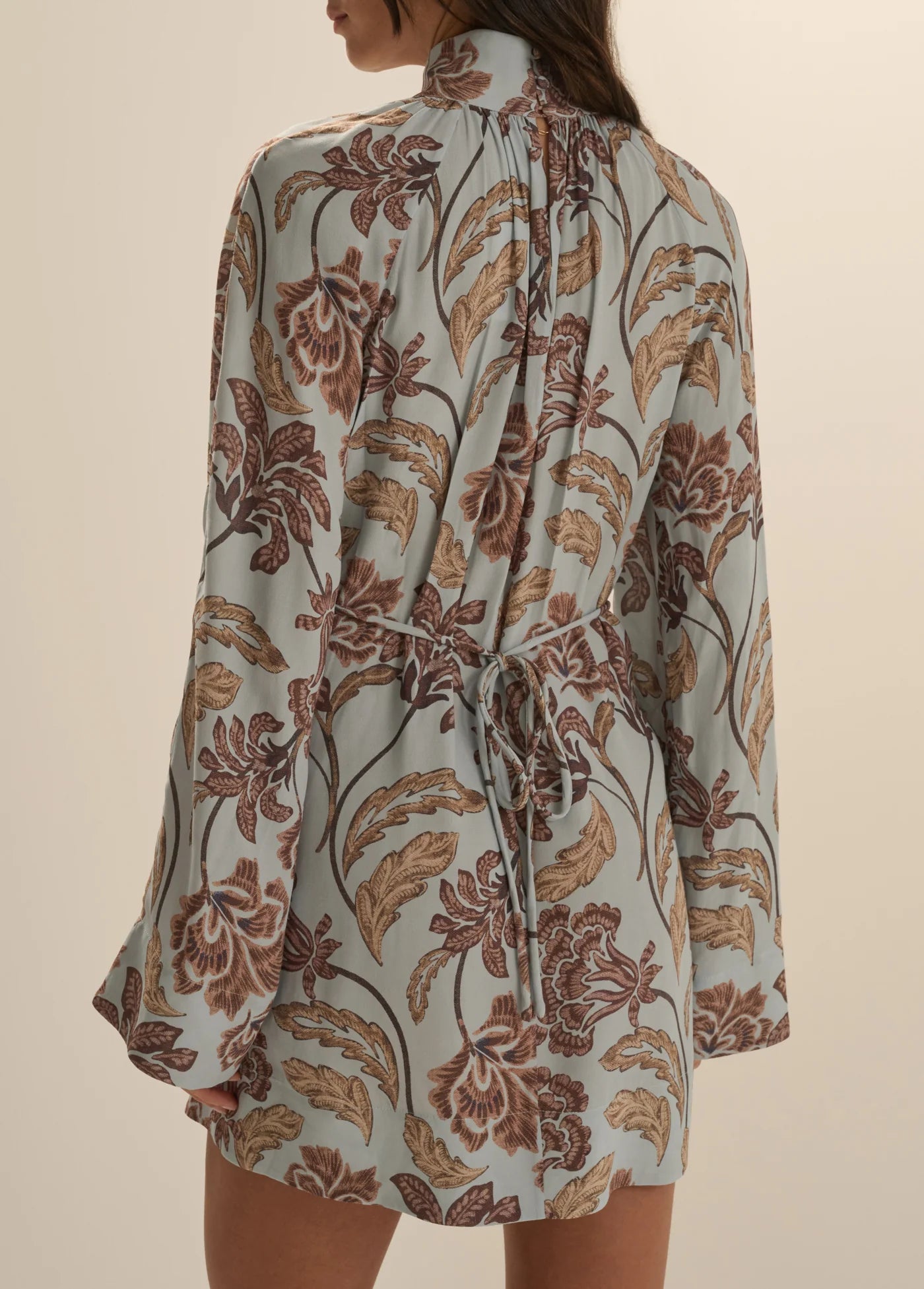 Fa4908 Retro Floral Mini Dress