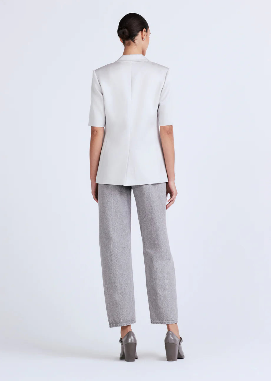 De2107 Derek Lam Grey Short Sleeve Blazer