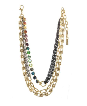 To334 Rainbow Multi Layered Necklace