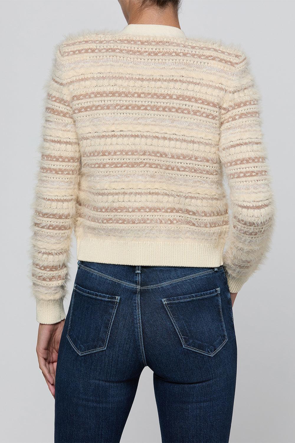 La80120 Mixed Stitch Cardigan