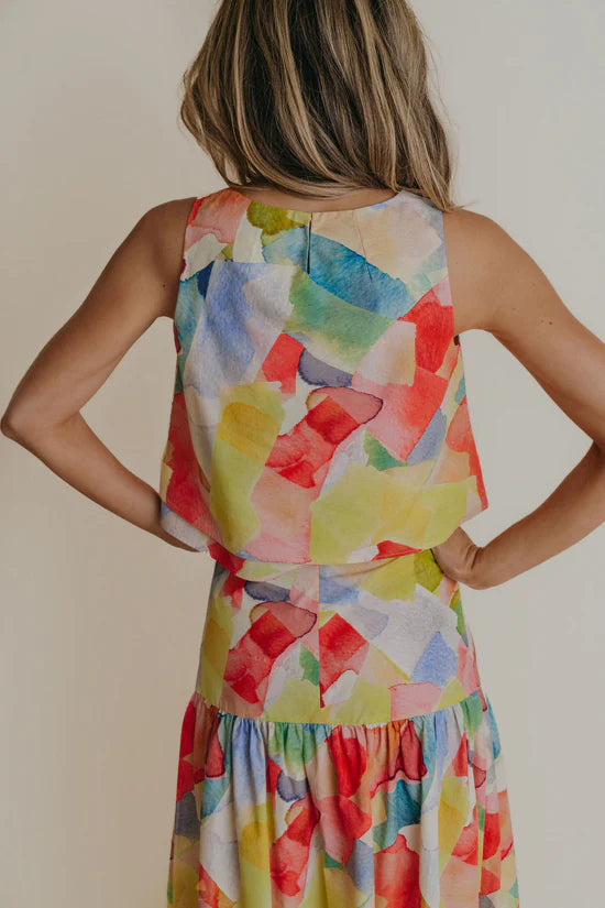 Lalrb04 Watercolor Sleeveless Top