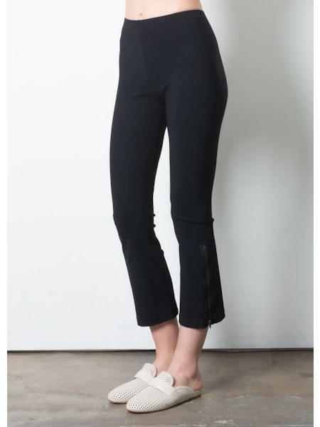 Elmitra Stretch Cropped Side Zip Leggings