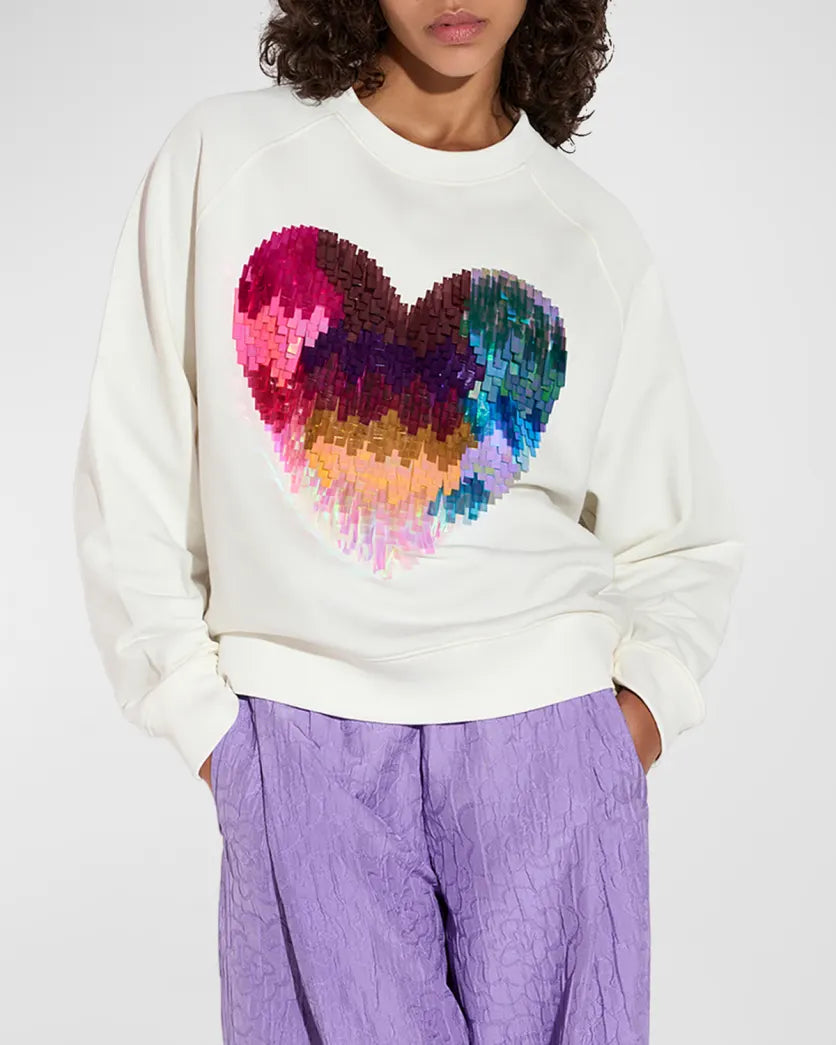 Esgindi Sequin Heart Sweatshirt