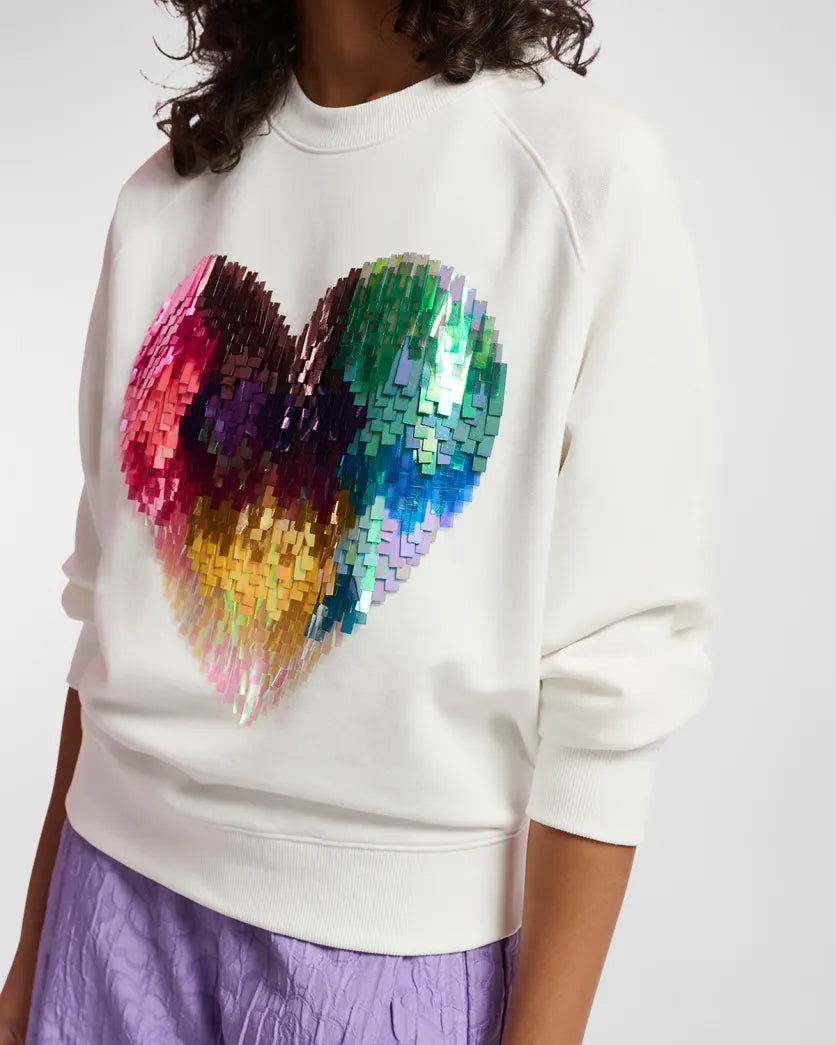 Esgindi Sequin Heart Sweatshirt