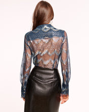 Load image into Gallery viewer, Raa08232017 Ramy Brook Blue Peacock Lace Blouse

