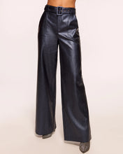 Load image into Gallery viewer, Raa08235008 Ramy Brook Navy Faux Wide Leg Pant
