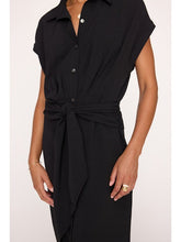 Load image into Gallery viewer, Br4245 Black Onyx Belted Dress
