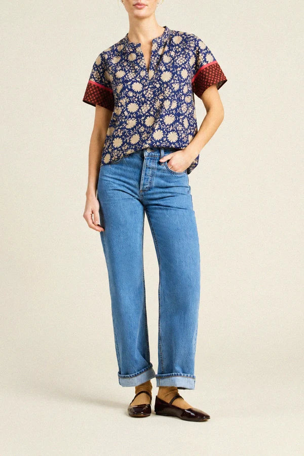 Tr1625 Floral Flowy Top