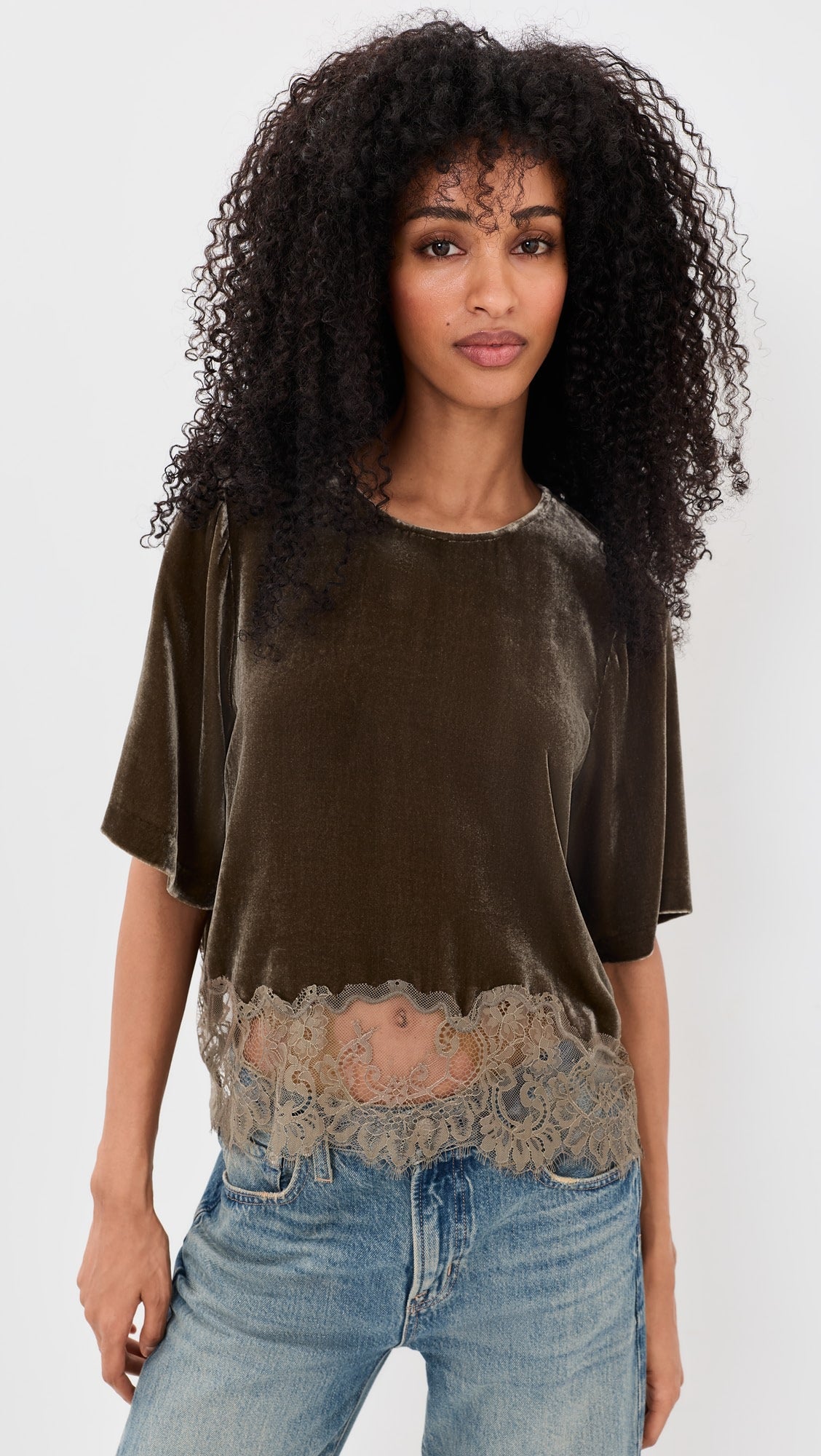 Vehazel Boatneck Velvet Top