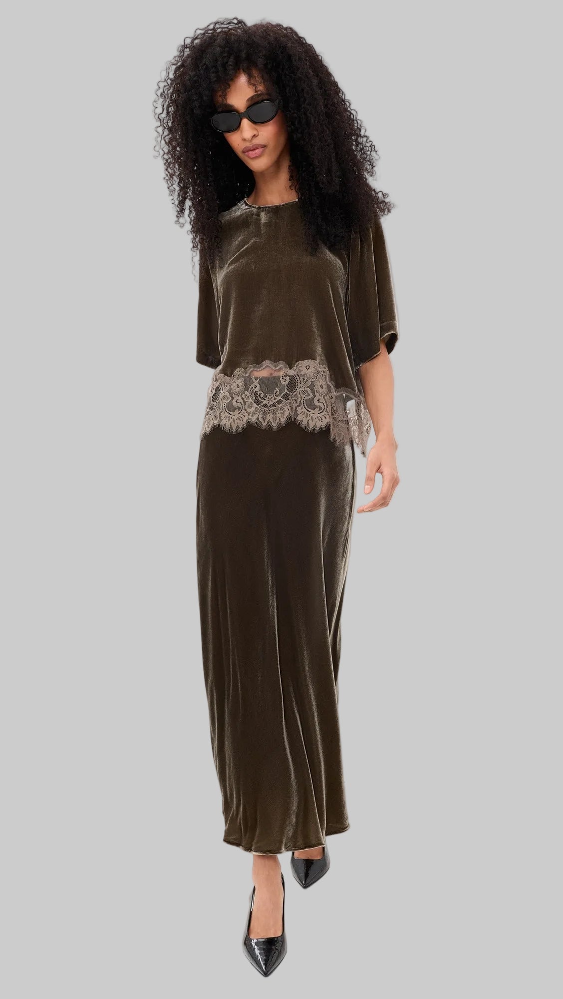 Vehazel Boatneck Velvet Top