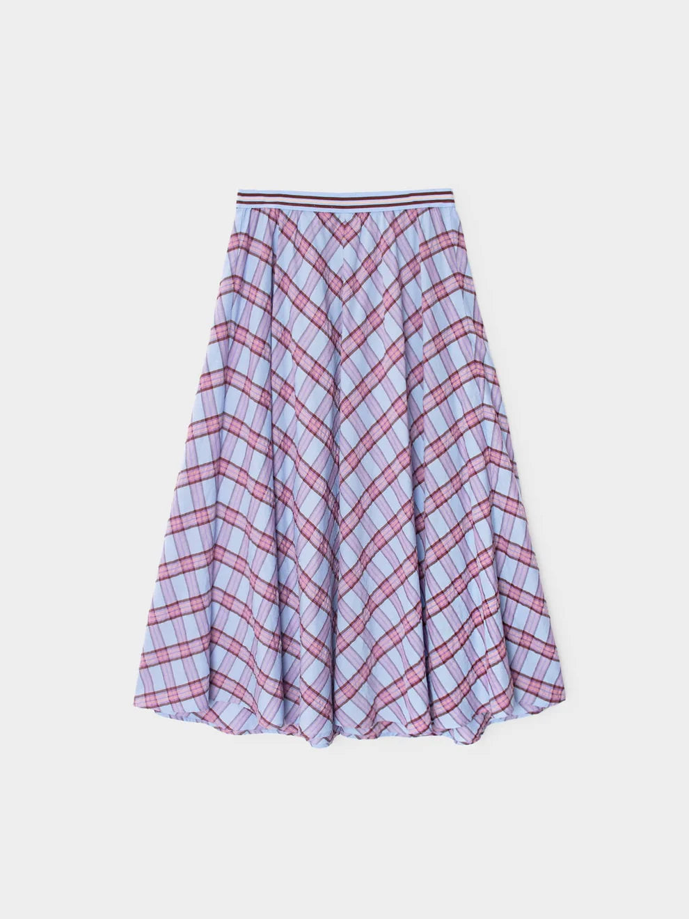 Xixp045 Plaid Maxi Skirt