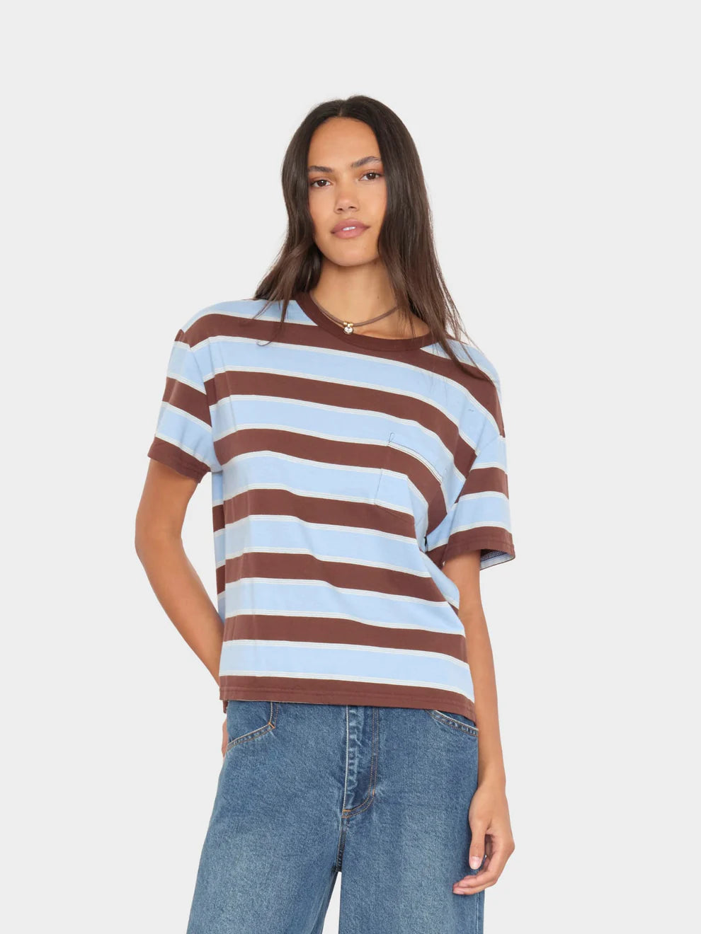 Xix047 Topaz Sky Striped Tee